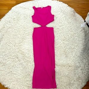 Hot Pink Cut Out Dress